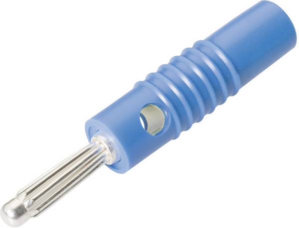Schnepp L 4004 S BLAU banánkový konektor zástrčka, rovná Ø pin: 4 mm modrá 1 ks