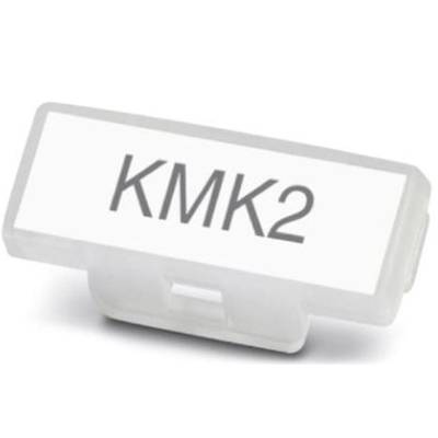Bílý obdélníkový jmenovka s nápisem 'KMK2'.