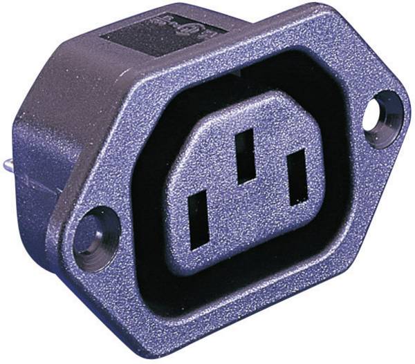 Bulgin PX0675/28 IEC zástrčka C13/C14 PX zásuvka, vestavná vertikální Počet kontaktů: 2 + PE 10 A černá 1 ks