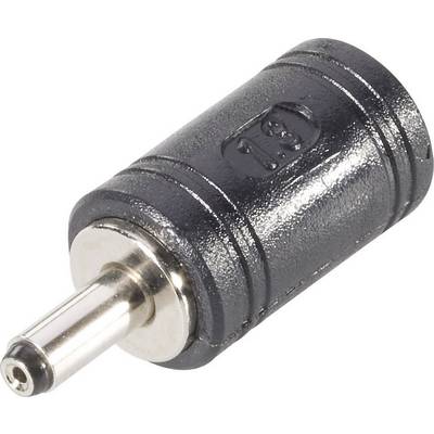 Černý adaptérový konektor se stříbrným připojením. Označení '19' na pouzdře. Použitelný pro elektronická zařízení.