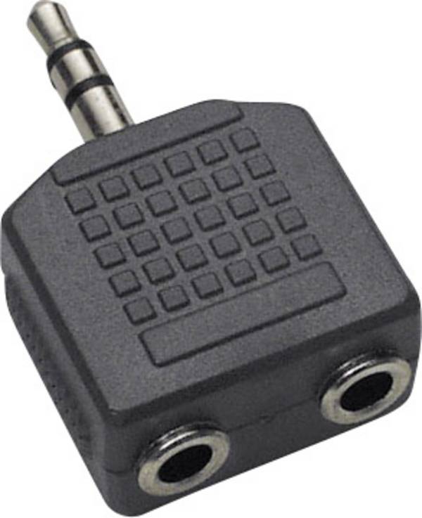 BKL Electronic 1102014 1102014 jack audio Y adaptér [1x jack zástrčka 3,5 mm - 2x jack zásuvka 3,5 mm] černá