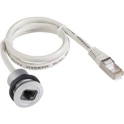 Konektor RJ45 Schlegel RRJ_RJ45_150CM, IP65, zásuvka vestavná;zástrčka rovná, 150 cm, šedá