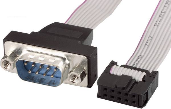 Renkforce sériový, paralelní kabel [1x D-SUB zástrčka 9pólová - 1x 10pinová kolíková zásuvka], 0.26 m, šedá