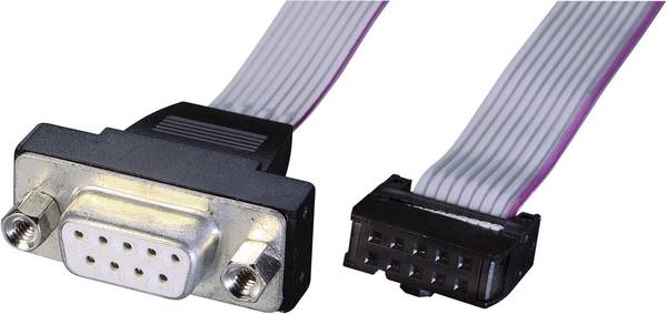 Renkforce sériový kabel [1x D-SUB zásuvka 9pólová - 1x 10pinová kolíková zásuvka], 0.26 m, šedá
