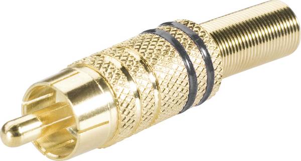 BKL Electronic 0101006 cinch konektor zástrčka, rovná Pólů: 2 černá 1 ks