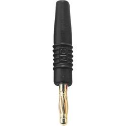 Lamelový konektor Ø 4 mm MultiContact SLS410-L (22.2646-21), zástrčka rovná, černá