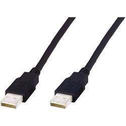Kabel USB 2.0, A/A, 1m, šedý, Digitus