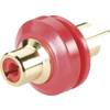 Cinch konektor zásuvka, vstavateľná vertikálna BKL Electronic 0101148/T, pinov 2, červená, 1 ks