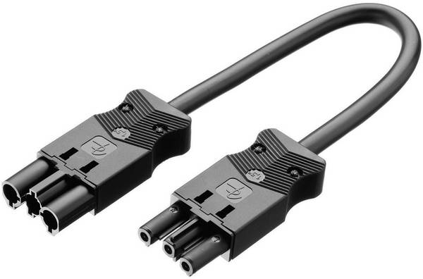 Adels-Contact AC 166 VLCG/315 100 síťový připojovací kabel síťová zástrčka - síťová zásuvka Počet kontaktů: 2 + PE černá 1 ks