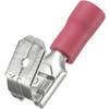 Faston zásuvka Conrad Components 745022 s odbočkou, 6.4 mm x 0.8 mm, 180 °, částečná izolace, červená, 50 ks