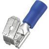 Faston zásuvka Conrad Components 745034 s odbočkou, 6.4 mm x 0.8 mm, 180 °, částečná izolace, modrá, 50 ks