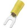 Vidlicové kabelové očko SV5.5-4S, 4 mm² - 6 mm², M3,5, žlutá, 50 ks