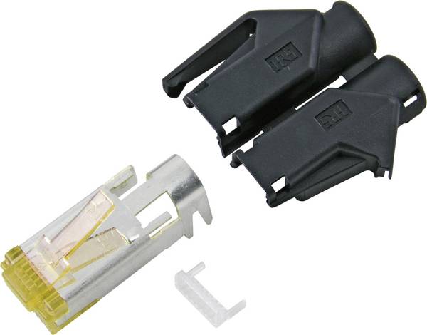 Hirose Electronic RJ45C6A-SW, RJ45 konektor, zástrčka, rovná, počet pólů: 8P8C, černá, 1 ks