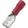 Faston konektor TRU COMPONENTS 745410 6.4 mm x 0.8 mm, 180 °, částečná izolace, červená, 100 ks