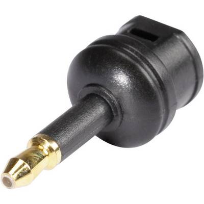 Adaptér s 3,5mm jack konektorem na jedné straně a optickým TOSLINK vstupem na straně druhé.