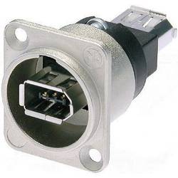 Konektor FireWire Neutrik NA1394-6-W, zásuvka vestavná, niklová