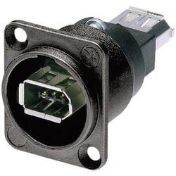 Konektor FireWire Neutrik NA1394-6-W-B, zásuvka vestavná, černá