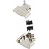 D-SUB púzdro MH Connectors MHD45PK-9-K 6560-0146-11, Počet pinov: 9, plast, pokovaný, 45 °, strieborná, 1 ks