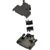 D-SUB púzdro MH Connectors MHD45ZK-15-BK-K 6560-0116-12, Počet pinov: 15, kov, 45 °, čierna, 1 ks