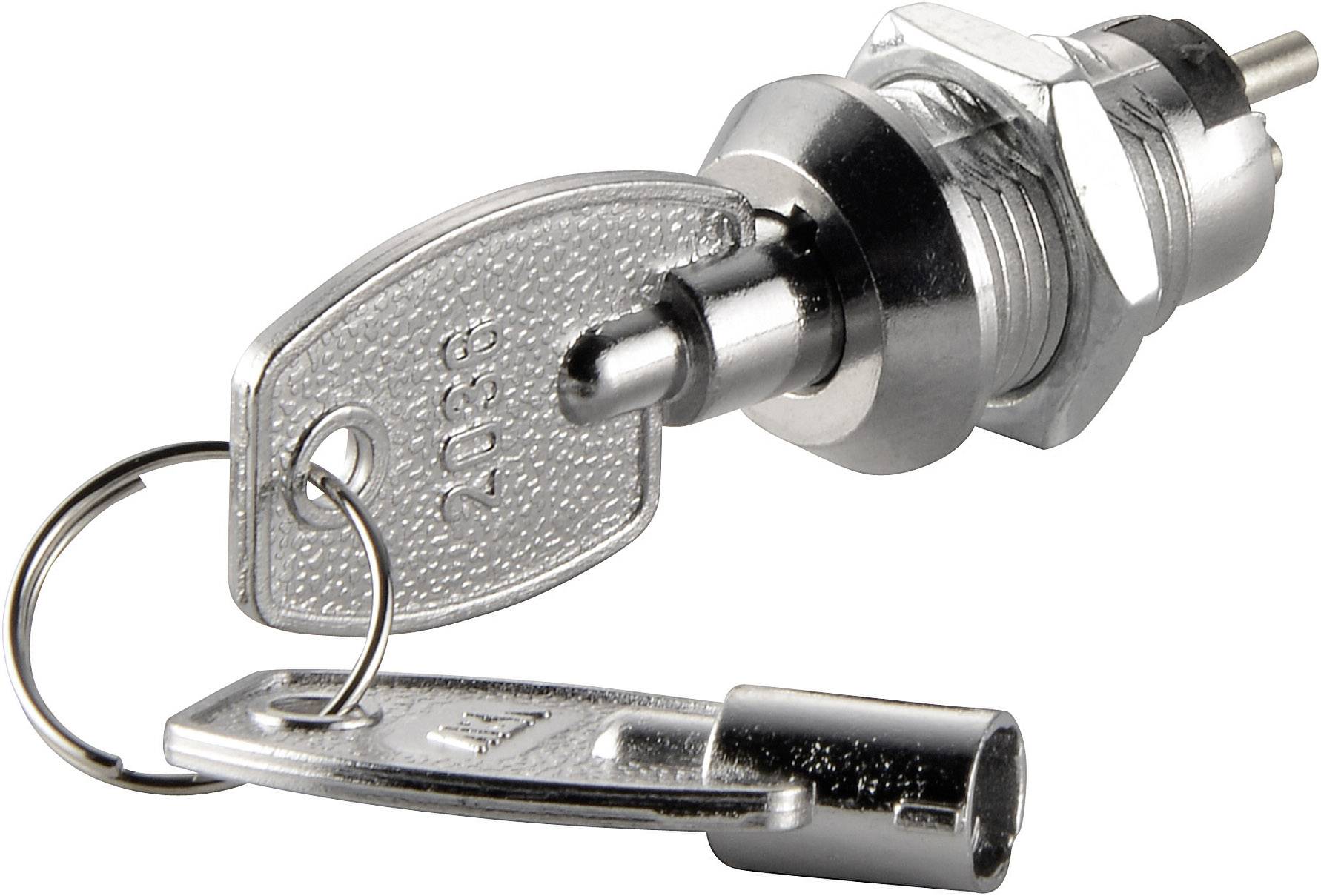 TRU COMPONENTS 750565 SL-012 klíčový spínač 30 V 1 A 1x vyp/zap 1 x 90 ° 1 ks