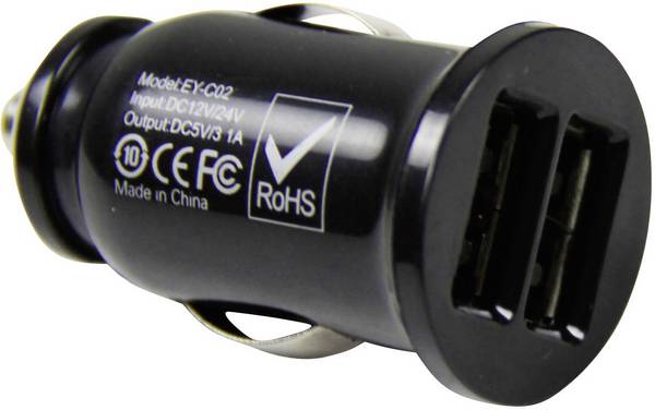 HP Autozubehör Dvojitý USB napájecí adaptér 12/24 V    12 V na 5 V