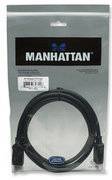 Obal značky 'Manhattan' s černým HDMI kabelem.