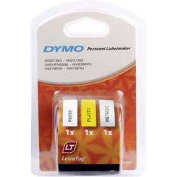 Páska do štítkovača DYMO 91241, 12 mm, 4 m, čierna, žltá Hyper, strieborná, biela