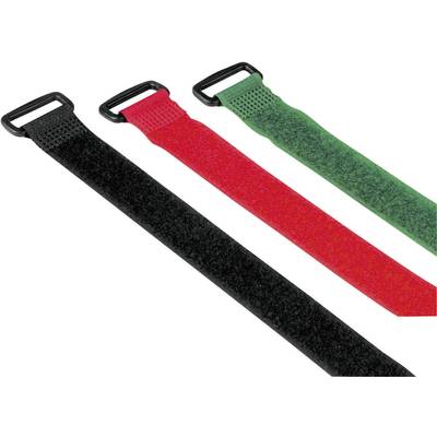 Hama kabelová šňůra  plast červená, zelená, černá flexibilní  (d x š) 25 cm x 2 cm 9 ks  00020538