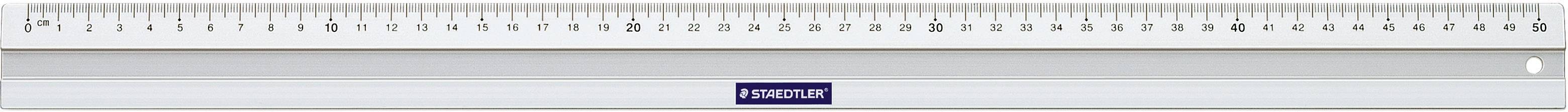 Staedtler Staedtler Mars 563, Aluminium Ruler, Stain-Resistant Edges, Non-Slip Pad, 563 50, Plastic, Silver, 50 Cm - View #8