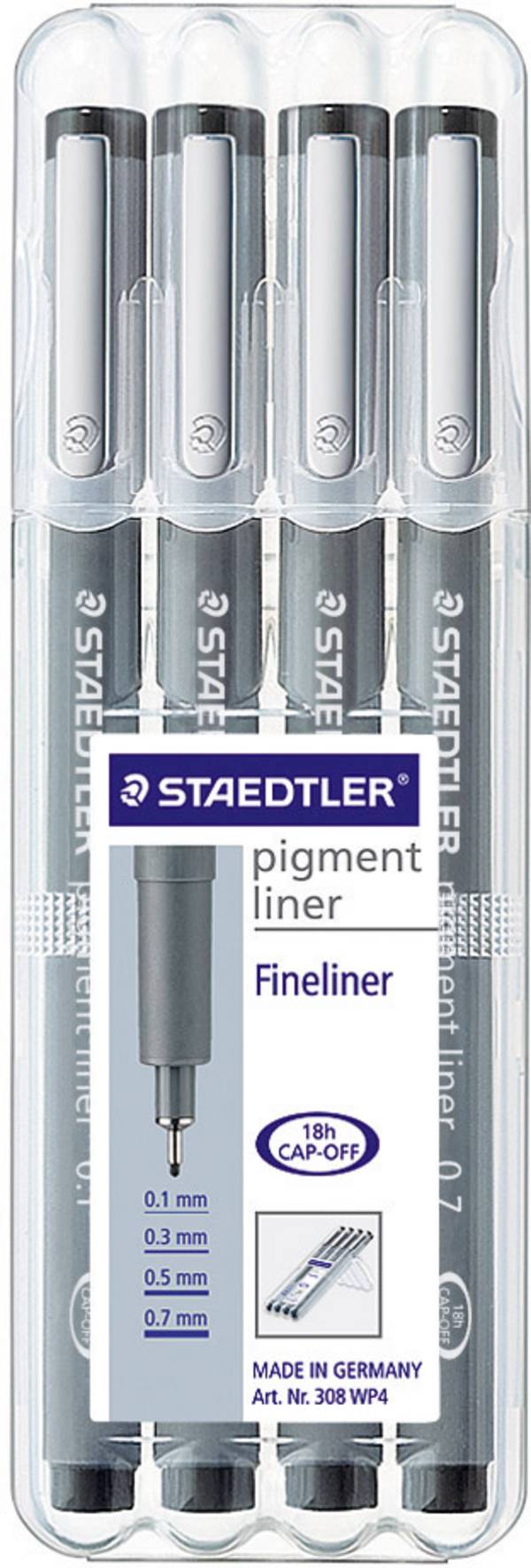 Staedtler 308 WP4 308 WP4 popisovač černá 0.1 mm, 0.3 mm, 0.5 mm, 0.7 mm 4 ks