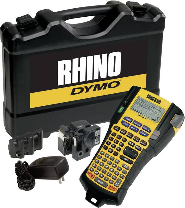 DYMO RHINO 5200 Kit štítkovač vhodné pro pásky: IND 6 mm, 9 mm, 12 mm, 19 mm