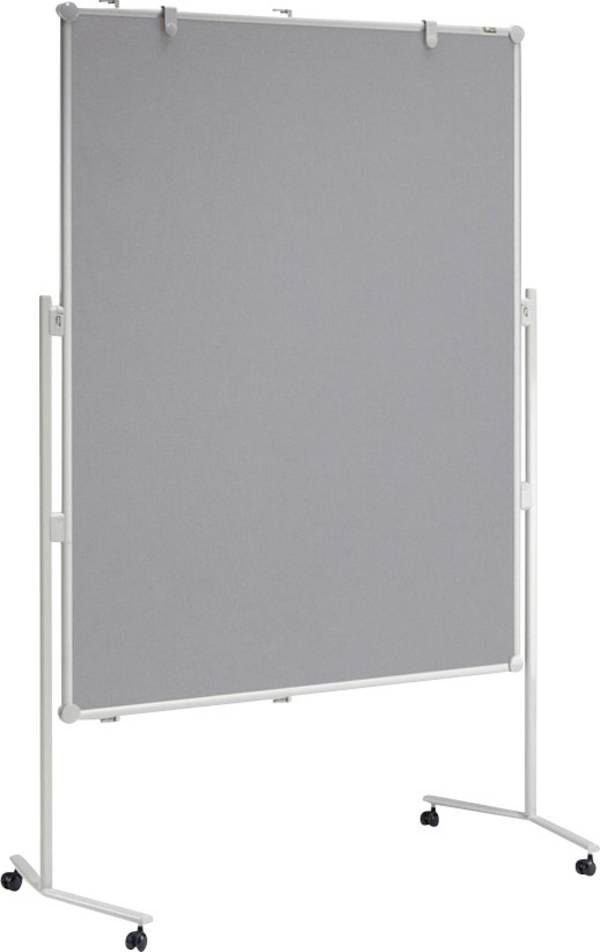 Maul moderační tabule MAULpro (š x v) 120 cm x 150 cm textil šedá včetně odkládací misky, včetně držáku bloku, včetně koleček, oboustranně použitelné, nástěnka 6381282