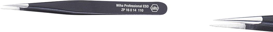 Černá precizní pinzeta se stříbrnými hroty, vhodná pro jemné práce. Označení 'Weller Professional ESD 7A-SA 51/2'.