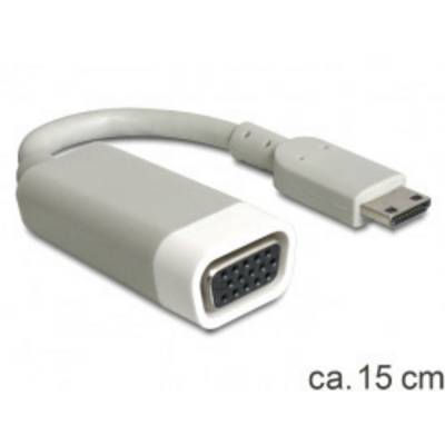 Bílý adaptérový kabel s USB zástrčkou a VGA zásuvkou, délka přibližně 15 cm.