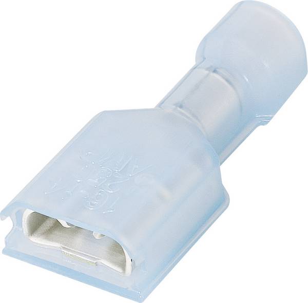 TE Connectivity 3-350820-2 faston zásuvka  Šířka zástrčky: 6.3 mm Tloušťka konektoru: 0.8 mm 180 ° plná izolace modrá 1 ks