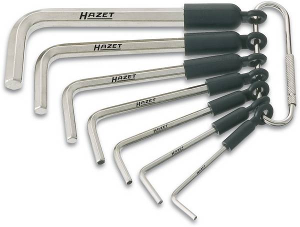 Hazet 2100A/7R inbus sada klíčů  3/32 palec, 1/8 palec, 5/32 palec, 3/16 palec, 7/32 palec, 1/4 palec, 5/16 palec  7dílná