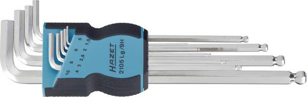 Hazet 2105LG/9H inbus sada klíčů 1.5 mm, 2 mm, 2.5 mm, 3 mm, 4 mm, 5 mm, 6 mm, 8 mm, 10 mm  1.5 mm 9dílná