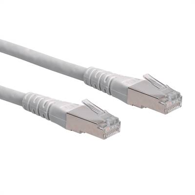 Roline 21.15.0845 RJ45 síťové kabely, propojovací kabely CAT 6 S/FTP 15.00 m šedá dvoužilový stíněný 1 ks