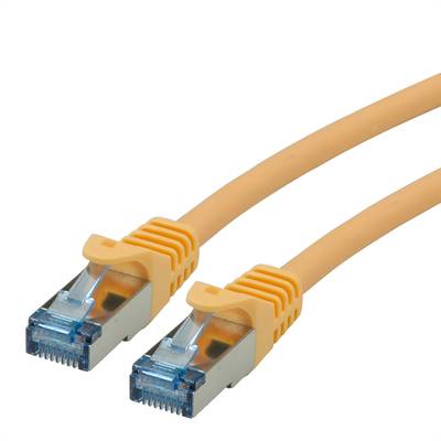Roline 21.15.2824 RJ45 síťové kabely, propojovací kabely CAT 6A S/FTP 1.50 m žlutá dvoužilový stíněný, bez halogenů, sam
