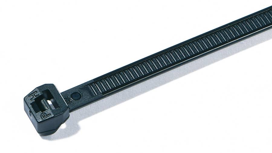 HellermannTyton 118-05060, T50ROS-W-BK-C1, stahovací pásky, 4.60 mm, 200 mm, černá, žárově stabilizované , 100 ks