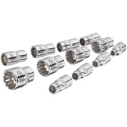 Sada nástavců pro nástrčný klíč, vnější šestihran Vigor V1897, 1/4" (6,3 mm), 17dílná