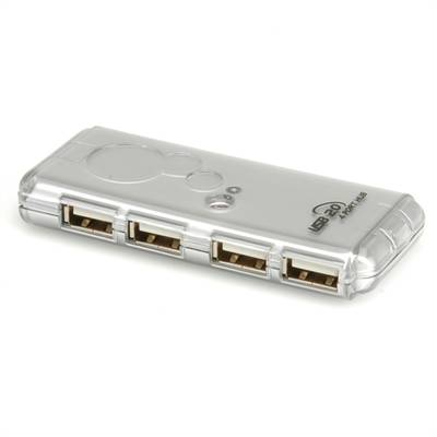 Value  4 porty USB kombinovaný hub  stříbrná (metalíza)