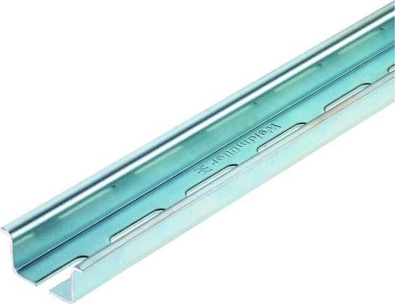 Mounting rail, DIN EN 60715, Steel, 2000 mm, galvanized TS 35X7.5 2M/ST/ZN 383400000-2 Weidmüller 2 m