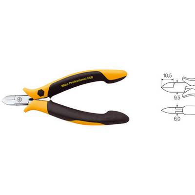 Wiha Z 43 1 04 115mm 26826 ESD boční štípací kleště bez fazety 115 mm-0