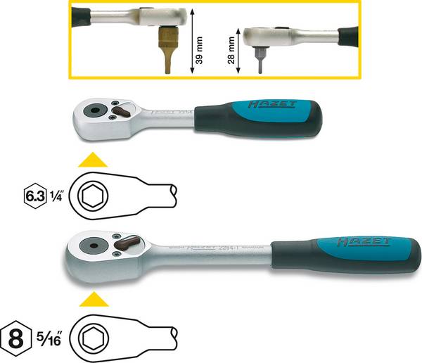 Hazet 2264-1 2264-1 bitová ráčna 5/16" 200 mm