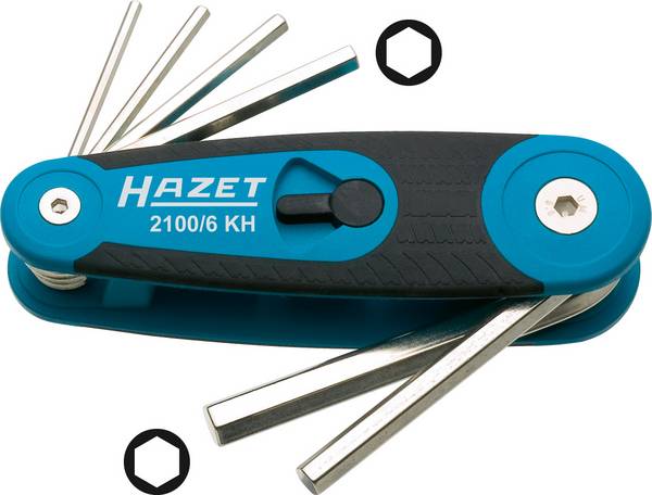 Hazet 2100/6KH inbus sada klíčů 2.5 mm, 3 mm, 4 mm, 5 mm, 6 mm, 8 mm   6dílná