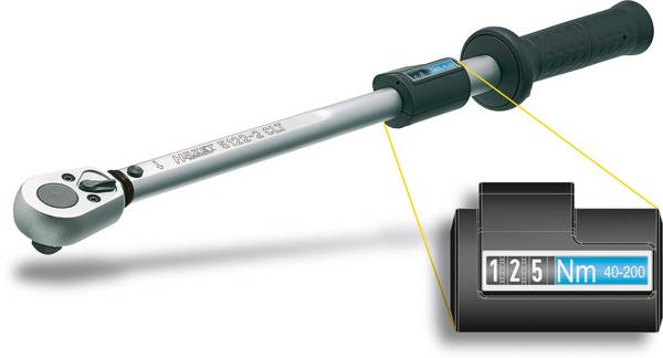 Hazet 5123-2CLT, 5123-2CLT, momentový klíč, s přepínací ráčnou, 1/2" (12,5 mm), 60 - 320 Nm