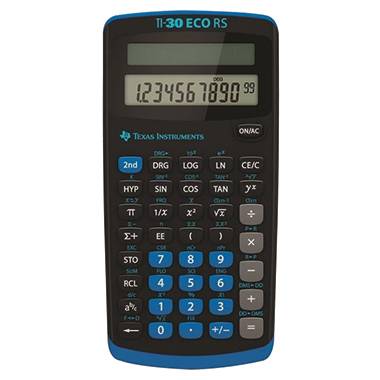 Texas Instruments TI-30 ECO RS školní počítač, displej (počet míst) 10, solární napájení, černá-2