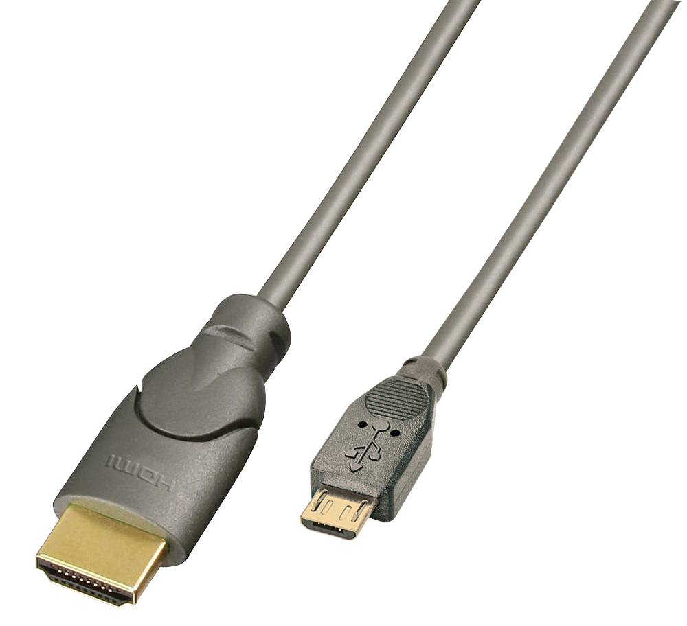 LINDY pro mobilní telefon kabel [1x micro USB 2.0 zástrčka B - 1x HDMI zástrčka] 0.50 m-2