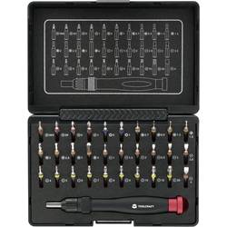 Sada bitů s nástavcem TOOLCRAFT 1603976, 31 ks, výroční edice